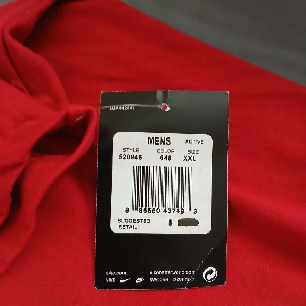 Nike Dri-FIT T-Shirt Mens XXL Red Short Sleeve Performance Active 520946-648